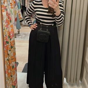 Vintage 90’s Navy Striped wide leg romper